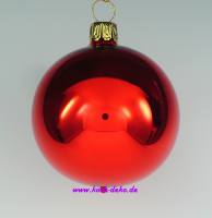 Mundgeblasene Christbaumkugeln, rot glanz